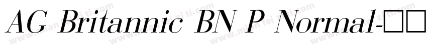 AG Britannic BN P Normal字体转换